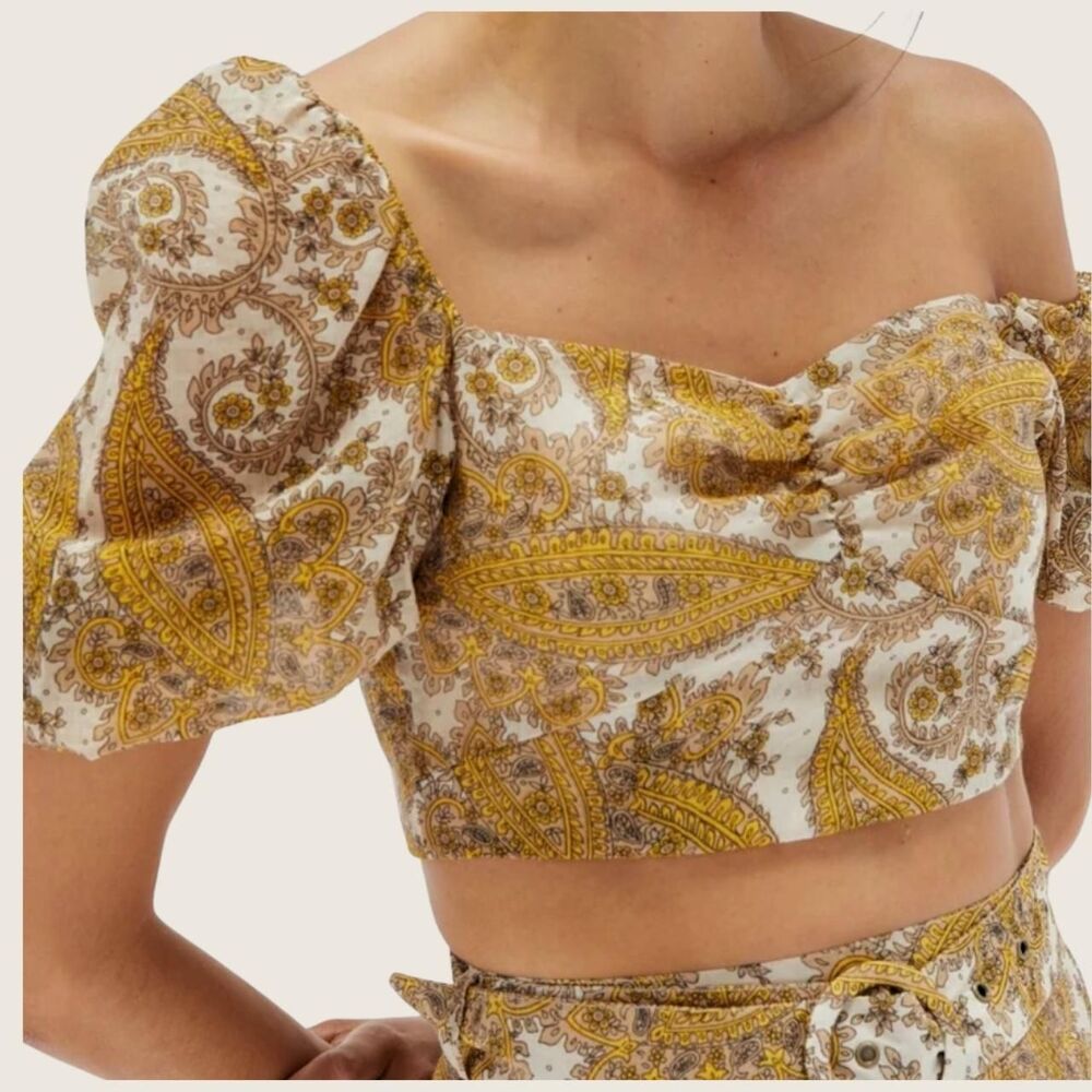 MINKPINK Sweetheart Paisley Crop Top – S